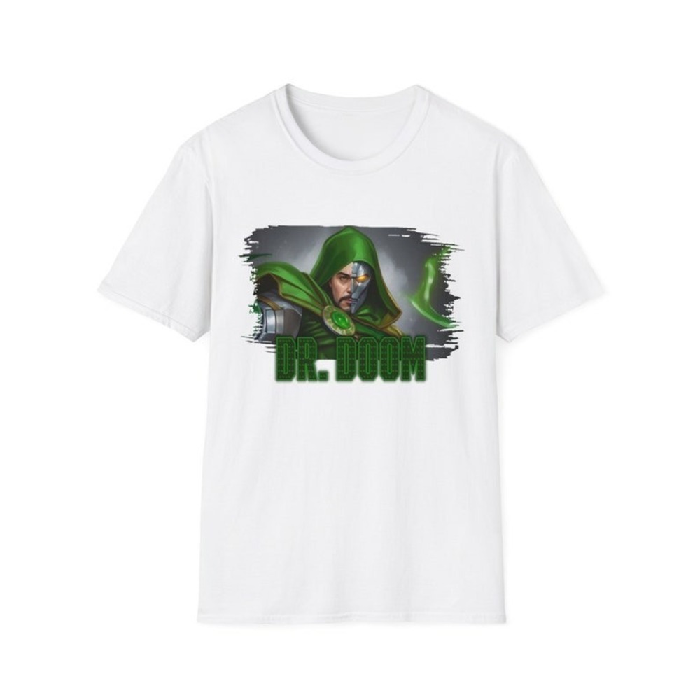 Dr. DOOM Comic Book White T-Shirt Marvel Fan Gift Classic Dr Doom Shirt